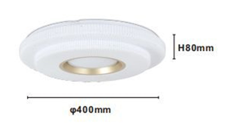 Plafoniera Led Lampada Da Soffitto 45w Luce Bianco Freddo 6500k Oro Bianco 45502