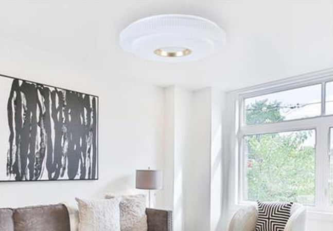 Plafoniera Led Lampada Da Soffitto 60w Luce Bianco Freddo 6500k Oro Bianco 63824