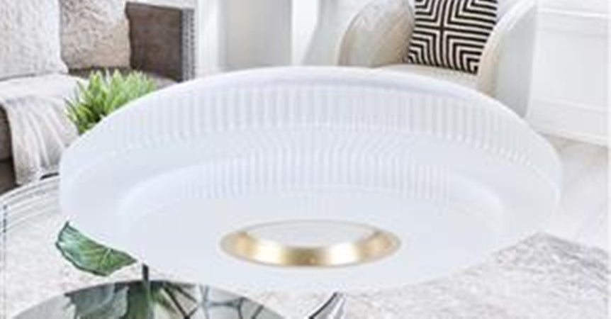 Plafoniera Led Lampada Da Soffitto 60w Luce Bianco Freddo 6500k Oro Bianco 63824