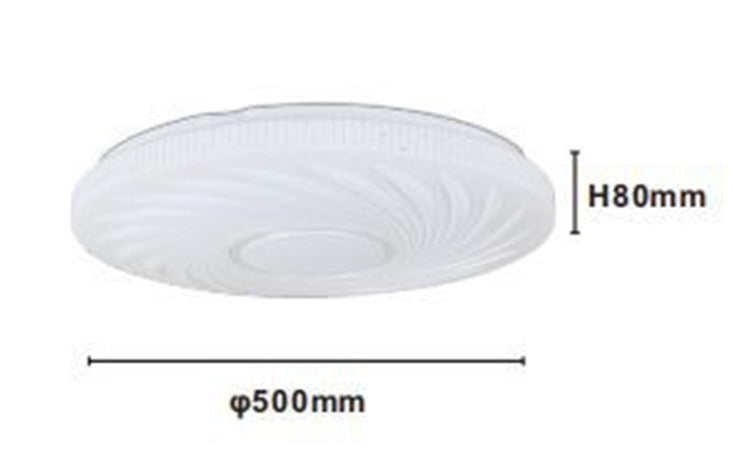 Plafoniera Led Lampada Da Soffitto Vortice 60 Watt Luce Fredda 6500k Bianco 07656