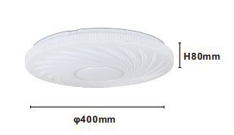 Plafoniera Led Lampada Da Soffitto Vortice 45 Watt Luce Fredda 6500k Bianco 75338