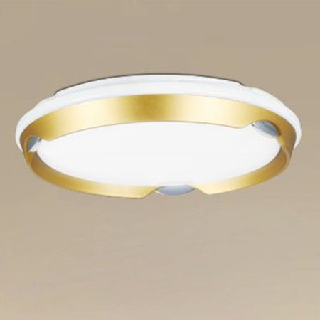 Plafoniera Led Rotonda Da Soffitto Cerchio Oro Bianco 45w Luce Fredda 6500k 71701