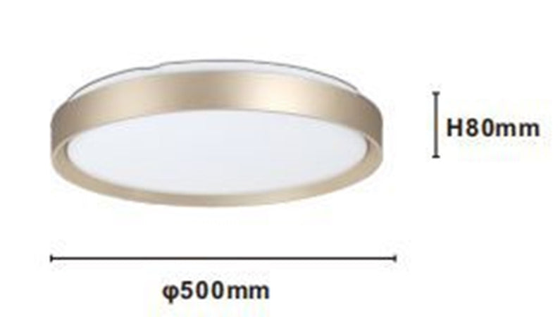 Plafoniera Led Da Soffitto Circolare 60w Anello Oro Bianco Luce Fredda 6500k 77993