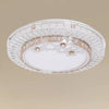 Plafoniera Da Soffitto 65w ø50cm Led Design A Strati Cristalli Fiori Luce Fredda 08220