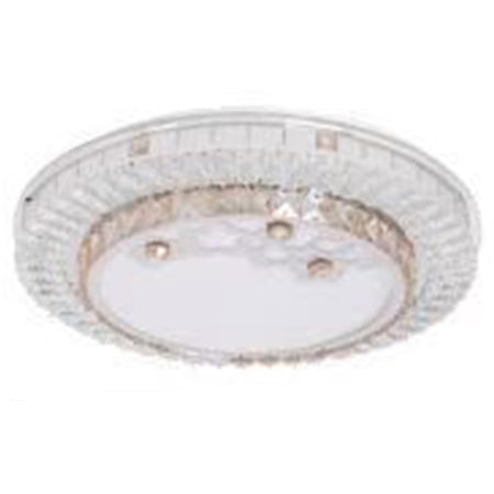 Plafoniera Da Soffitto 65w ø50cm Led Design A Strati Cristalli Fiori Luce Fredda 08220