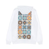 DOLLY NOIRE Felpa Cappuccio Zip Uomo Maioliche a Circuito Stampato Hoodie White da uomo