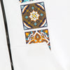 DOLLY NOIRE Felpa Cappuccio Zip Uomo Maioliche a Circuito Stampato Hoodie White da uomo
