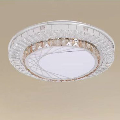 Plafoniera Da Soffitto 45w ø40cm Led A Strati Cristalli Ragnatela Luce Fredda 12190