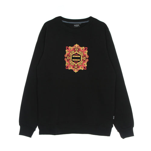 DOLLY NOIRE Felpa Girocollo Uomo Logo Maioliche Crewneck Black da uomo