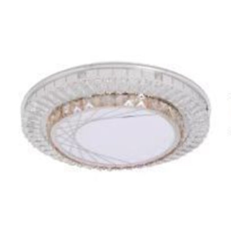 Plafoniera Da Soffitto 65w ø50cm Led A Strati Cristalli Ragnatela Luce Fredda 08034