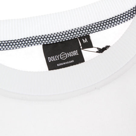 DOLLY NOIRE Felpa Girocollo Uomo Logo Maioliche Crewneck White da uomo