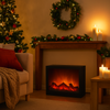 Camino con LED luminosi a luce calda con adattatore decorazione natalizia