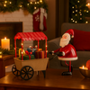 Scena natalizia carretto in metallo con luci Led per decorazioni natalizie