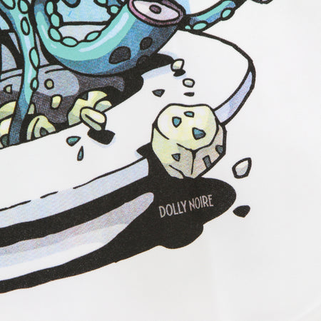 DOLLY NOIRE Felpa Cappuccio Uomo Insalata Di Polpo Hoodie White da uomo