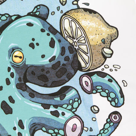 DOLLY NOIRE Felpa Cappuccio Uomo Insalata Di Polpo Hoodie White da uomo