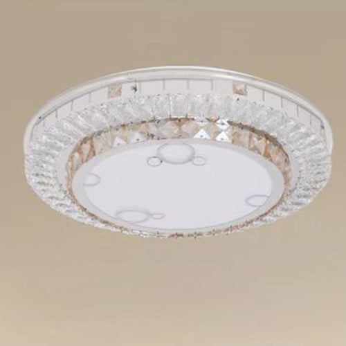 Plafoniera Soffitto 65w ø50cm Led Design A Strati Con Cristalli Bolle Luce Fredda 51369