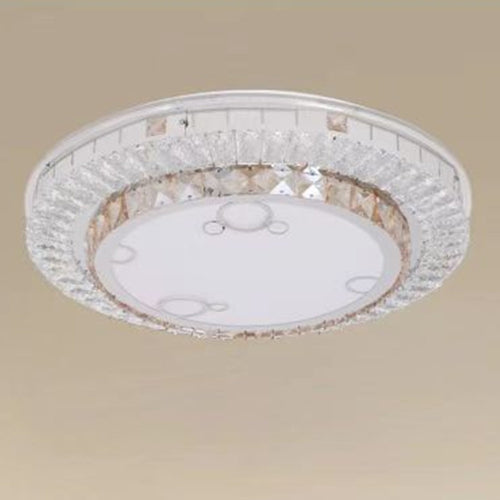 Plafoniera Soffitto 45w ø40cm Led Design A Strati Con Cristalli Bolle Luce Fredda 68551