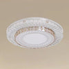 Plafoniera Da Soffitto 65w ø50cm Led Design A Strati Con Cristalli Luce Fredda 71518