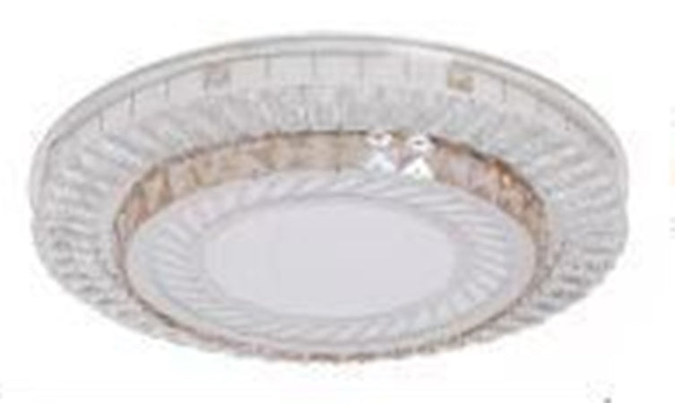 Plafoniera Da Soffitto 65w ø50cm Led Design A Strati Con Cristalli Luce Fredda 71518