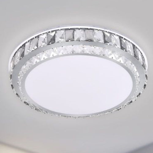Plafoniera Soffitto 65w ø50cm Led Design A Strati Cristalli Rotondo Luce Fredda 48316