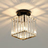 Plafoniera Lampada Da Soffitto A Cubo Nero Attacco E27 In Cristallo Design Elegante