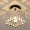 Plafoniera Lampada Da Soffitto A Cubo Nero Attacco E27 In Cristallo Design Elegante