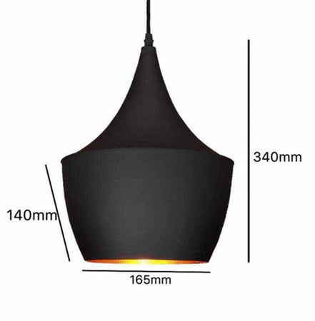 Lampadario A Sospensione Lampada Stile Vintage Industriale Attacco E27 Nero Co3824-2