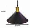 Lampadario A Sospensione Stile Industriale Paralume Nero Rame Lampada Attacco E27