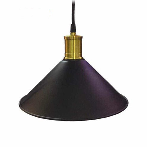 Lampadario A Sospensione Stile Industriale Paralume Nero Rame Lampada Attacco E27