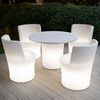 Poltroncina luminosa Comfy Relax Moon con schienale e led pouf Made in Italy multicolore
