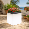 Poltroncina luminosa Square Bright quadrata con led pouf Made in Italy per esterno
