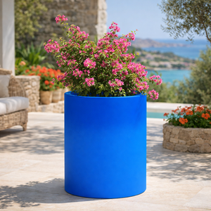 Vaso luminoso Venusio Bright rotondo decorazione con led per esterno "Made in Italy"