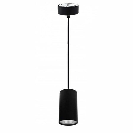 Lampadario Faretto Cilindro Pendente A Sospensione Attacco Gu10 Nero 15 Cm 99937