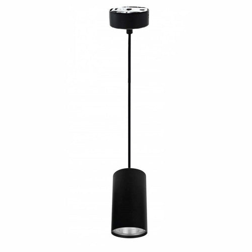 Lampadario Faretto Cilindro Pendente A Sospensione Attacco Gu10 Nero 15 Cm 99937