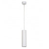 Lampadario Faretto Cilindro Pendente A Sospensione Attacco Gu10 Bianco 30 Cm 99944