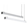 Plafoniera 40w 120cm Con Cavi Sospensione Alluminio Silver Illuminazione Luce 4000k 00657