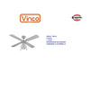 Vinco Ventilatore Soffitto 107CM 55W WHITE COD.70912