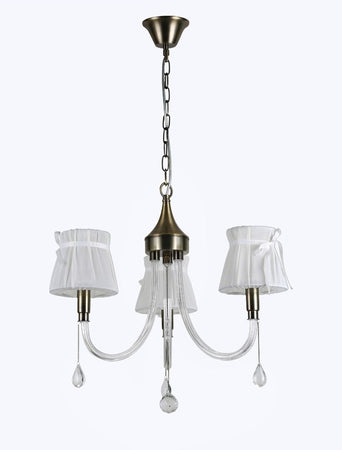 Lampadario Classico Bronzo Bianco A 3 Bracci Lampada Da Soffitto A Sospensione 92402