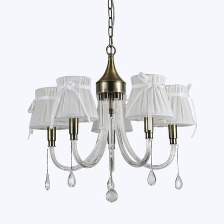 Lampadario Classico Bronzo Bianco A 5 Bracci Lampada Da Soffitto A Sospensione 92396