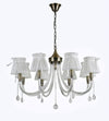 Lampadario Classico Bronzo Bianco A 8 Bracci Lampada Da Soffitto A Sospensione 92389