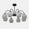 Lampadario Da Soffitto E27 8 Bracci Moderno Lampada Con Coppe In Vetro Sospesa 00934