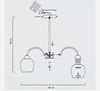 Lampadario Da Soffitto E27 8 Bracci Moderno Lampada Con Coppe In Vetro Sospesa 00934