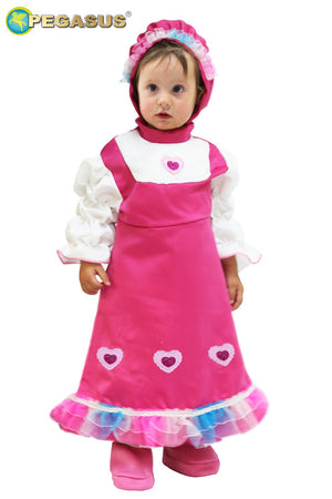 COSTUME CARNEVALE PICCOLA CUORICINA BIMBA DA 13 A 36 MESI - PEGASUS 2027