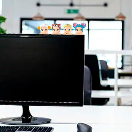 Sonny Angels Series Mini Figure Anime Ornamenti Telefono Scrivania Computer Con Adesivo