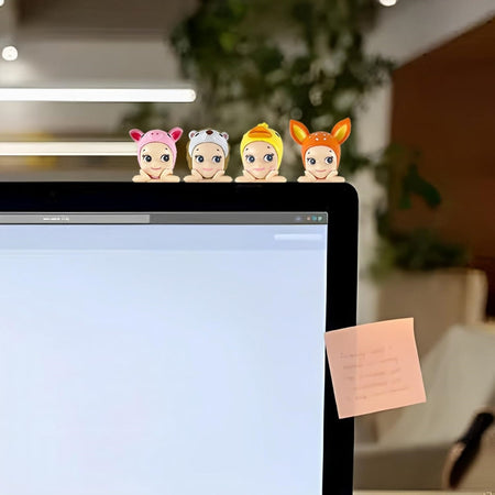 Sonny Angels Series Mini Figure Anime Ornamenti Telefono Scrivania Computer Con Adesivo