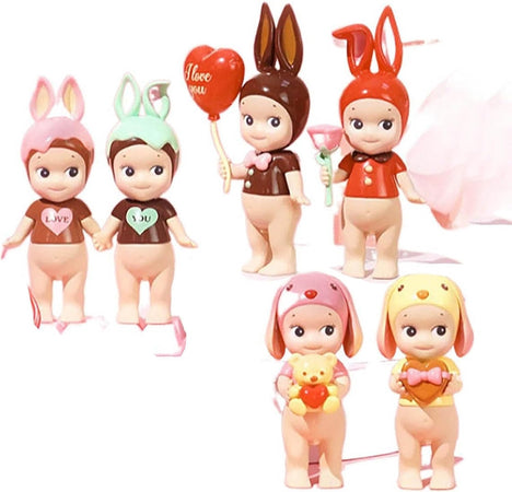 Sonny Angels Series Mini Figure Anime Ornamenti Telefono Scrivania Computer Con Adesivo