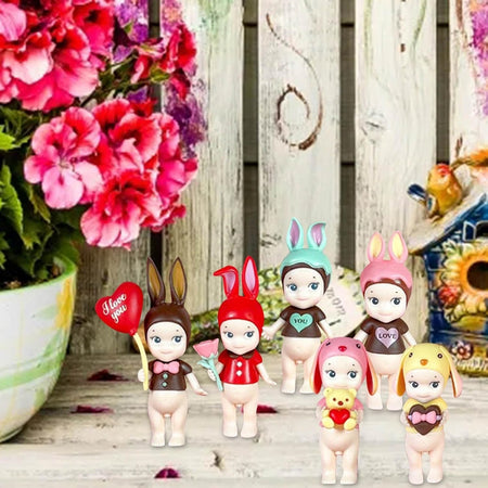 Sonny Angels Series Mini Figure Anime Ornamenti Telefono Scrivania Computer Con Adesivo