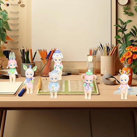 Sonny Angels Series Mini Figure Anime Ornamenti Telefono Scrivania Computer Con Adesivo