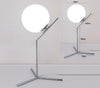 Lampada Scrivania Ramo Con Sfera E27 Argento Lucido Luce Tavolo Minimal Led 10236