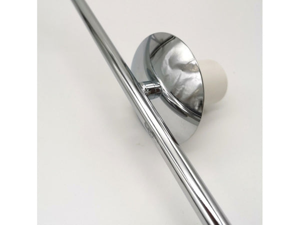 Lampada Scrivania Ramo Con Sfera E27 Argento Lucido Luce Tavolo Minimal Led 10236